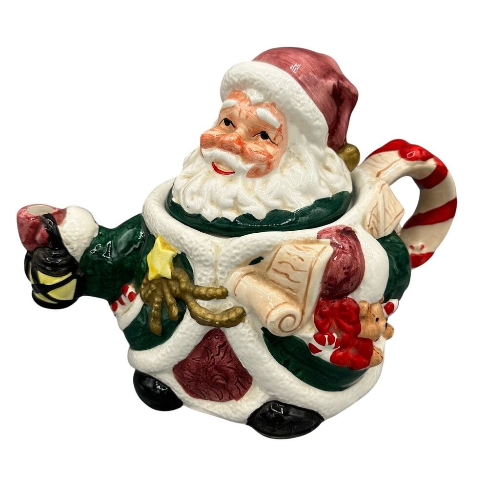 Vintage Santa Claus Tea Pot Christmas Decor